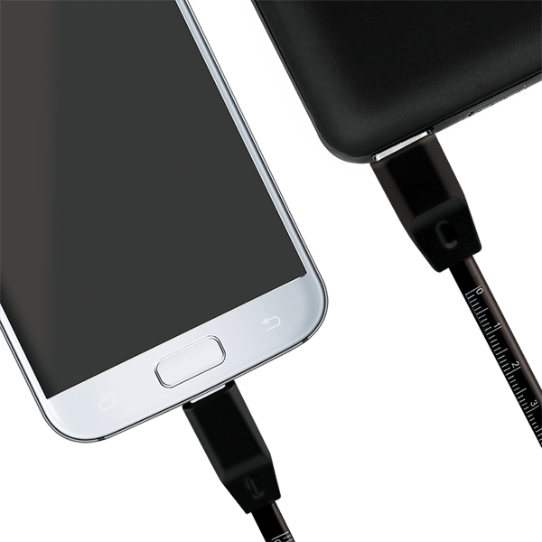 LogiLink USB-A - Micro USB -kaapeli 1m, musta, synkronointilatauksella