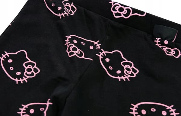 HELLO KITTY BELL LEGGINGS UTSVÄNDA BYXOR svarta 170 D077E
