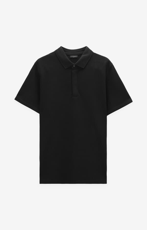 Ensfarvet polo L