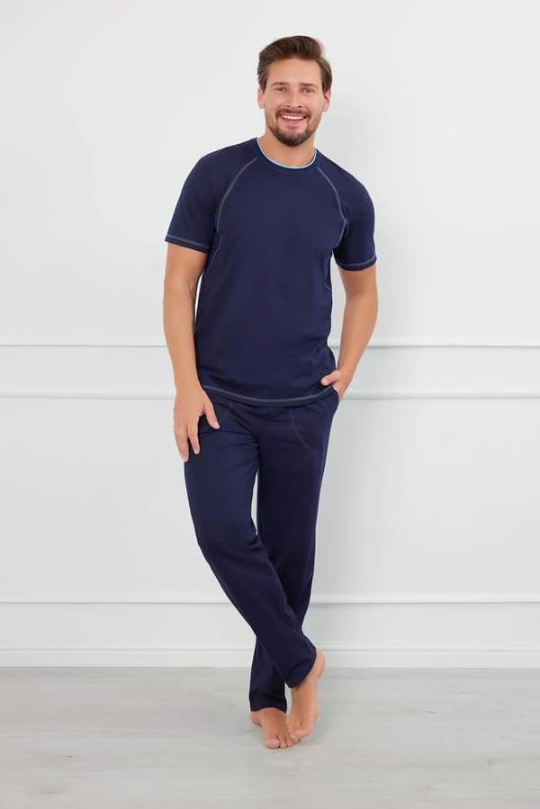 Salomon herrpyjamas kortärmad, långbyxor S