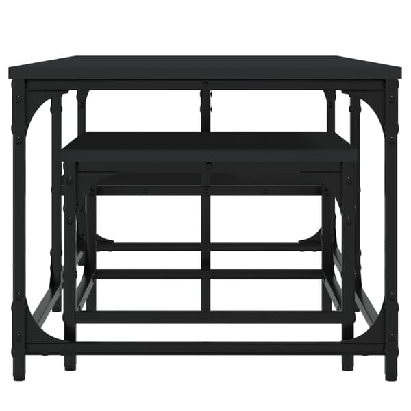 vidaXL Soffbord, 2-delade, svarta