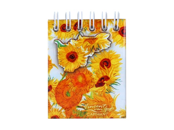 Magnetisk notesbog - V. van Gogh, Solsikker (CARMANI)