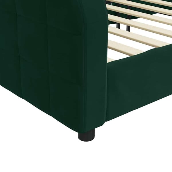 vidaXL Bäddsoffa mörkgrön 90x200 cm sammet