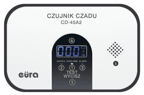 Certifierad fristående LCD trådlös kolmonoxiddetektor