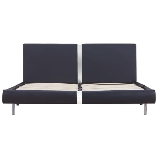 vidaXL sengestel sort kunstlæder 120 x 200 cm