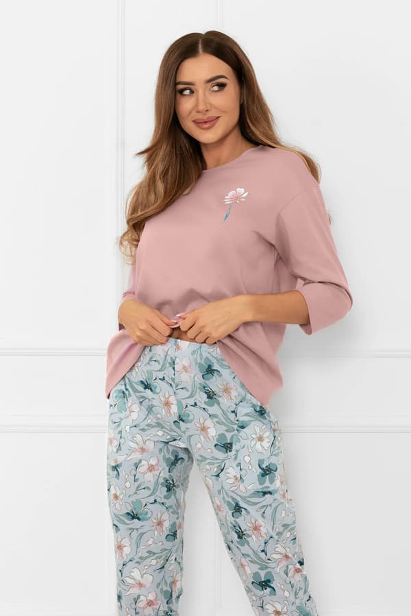 Dampyjamas med 3/4-ärmar, 3/4-byxor Perlis M