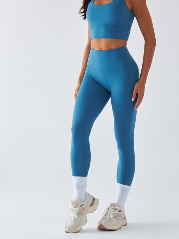 Blå sportleggings - Morning Dew M
