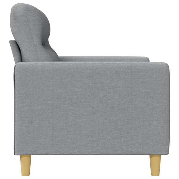 vidaXL 3-sitssoffa ljusgrå 180 cm tygklädsel