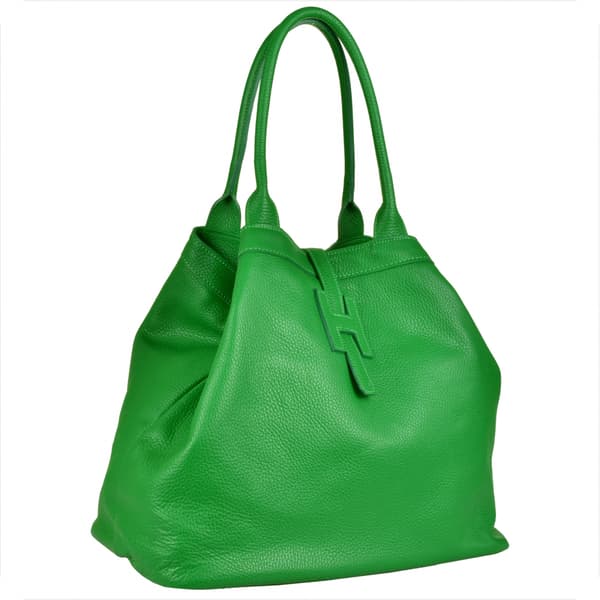 Gucci grøn læder shopper taske, rummelig, XXL