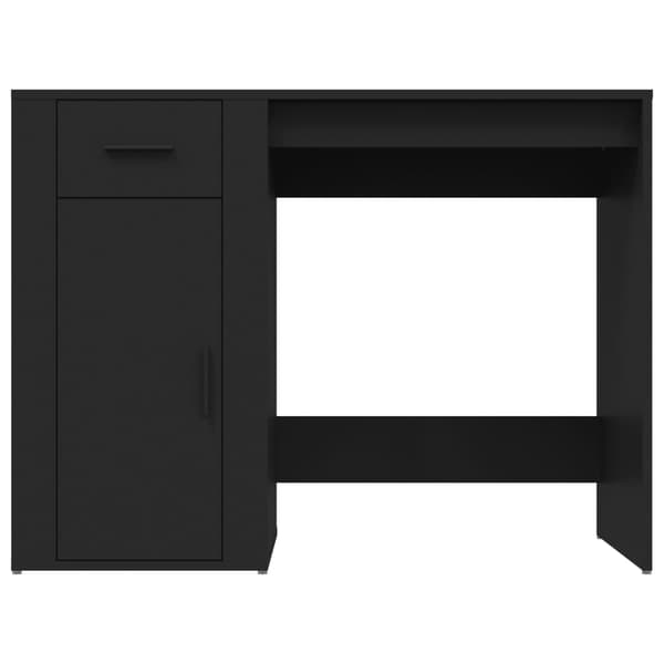 vidaXL skrivebord, sort, 100x49x75 cm, træbaseret materiale