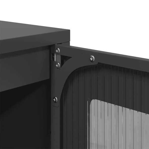 vidaXL skab, sort, 68x39x111,5 cm, stål