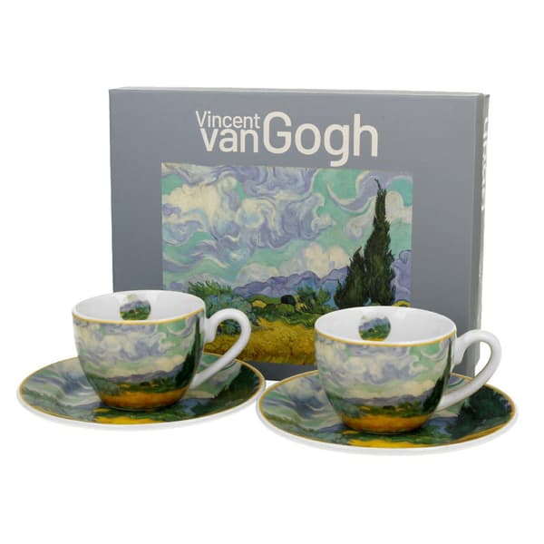 Van Gogh -vehnäpellon espressokupit