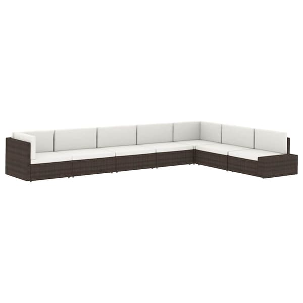 vidaXL 2-istuttava modulaarinen sohva, PE-rottinki, harmaa