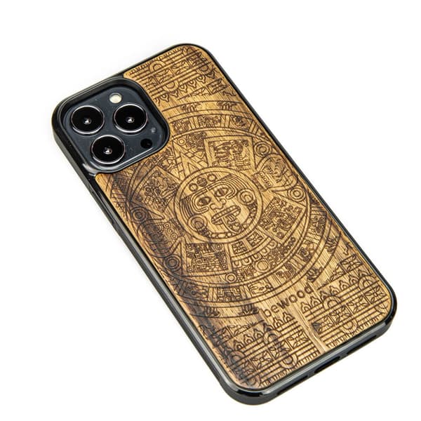 Träfodral till iPhone 13 Pro Max AZTEC CALENDAR LIMBA