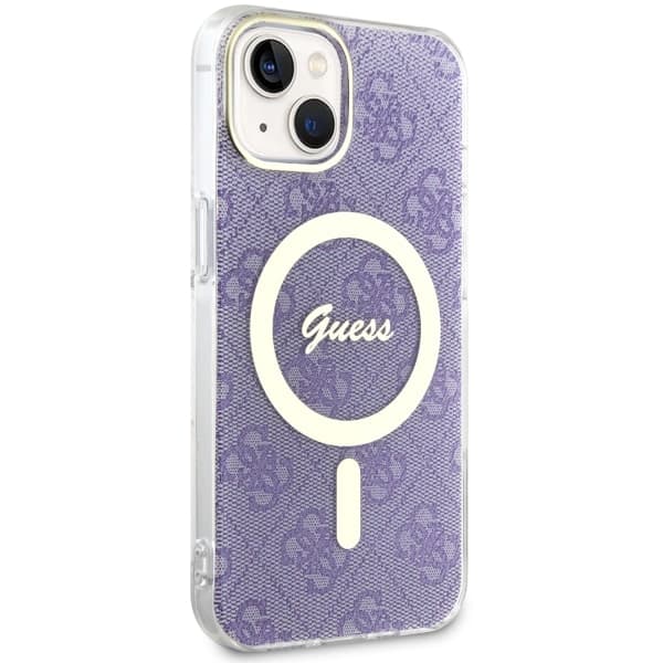 Guess IML 4G MagSafe-etui til iPhone 14, lilla