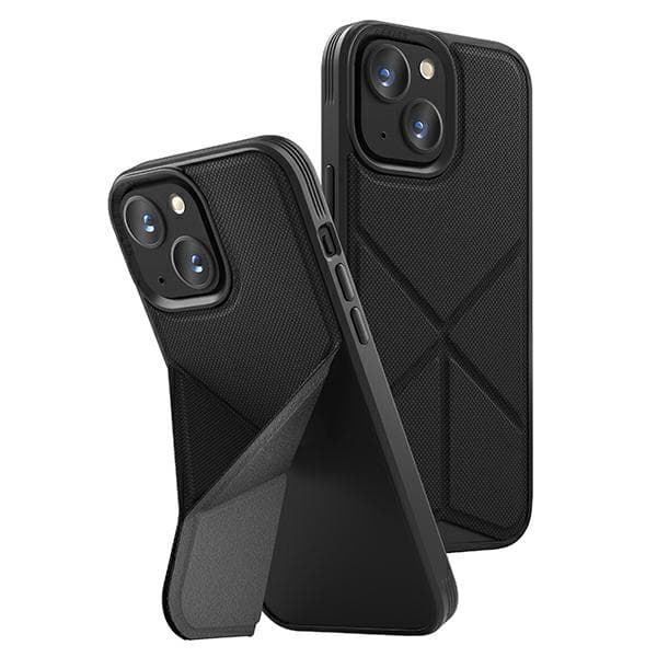 UNIQ Transforma cover med stativ til iPhone 13, sort