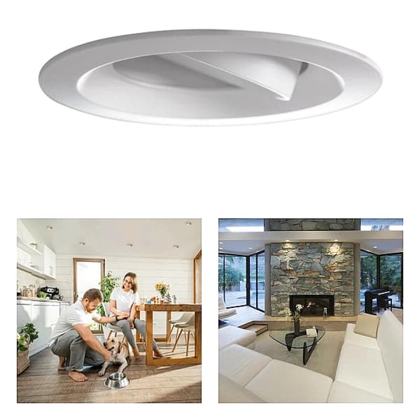 KANLUX LED-spotlight i tak, rörlig, 10W, mattvit