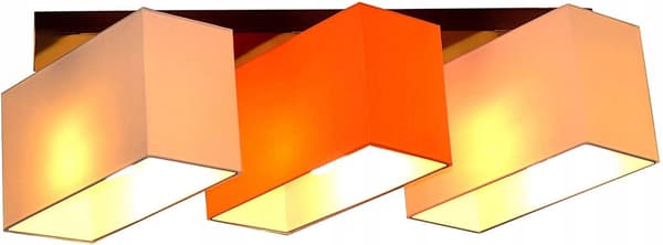 Loftlampe i træ, Milano, brun creme