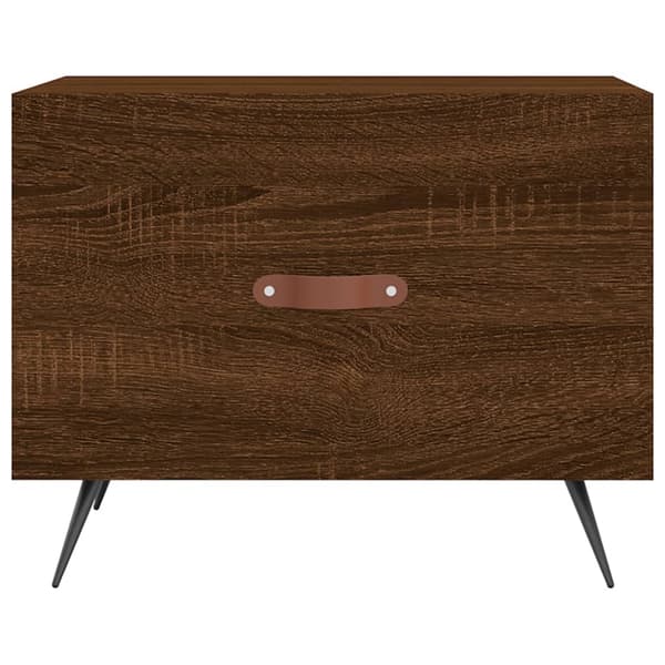 vidaXL sofabord brunt egetræ 50x50x40 cm
