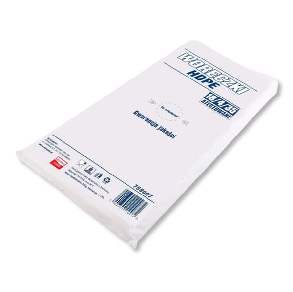 HDPE-pussit 18x35/4 cm 6mic 800 kpl