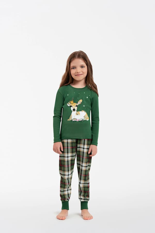 Zonda flickpyjamas långärmad, långbyxor 4 år