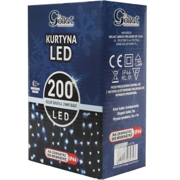 200 LED-valoverhoa, jouluvaloja, jouluvalo 2 x 1 m