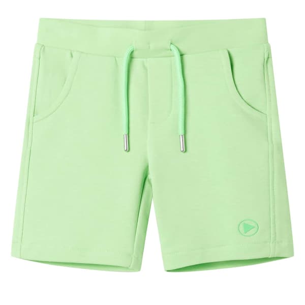 Børneshorts, fluorescerende grøn, 128