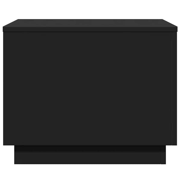vidaXL sofabord med LED-belysning, sort, 50x50x40 cm