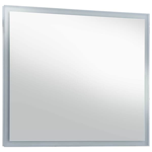 vidaXL Väggmonterad badrumsspegel med LED, 60 x 50 cm