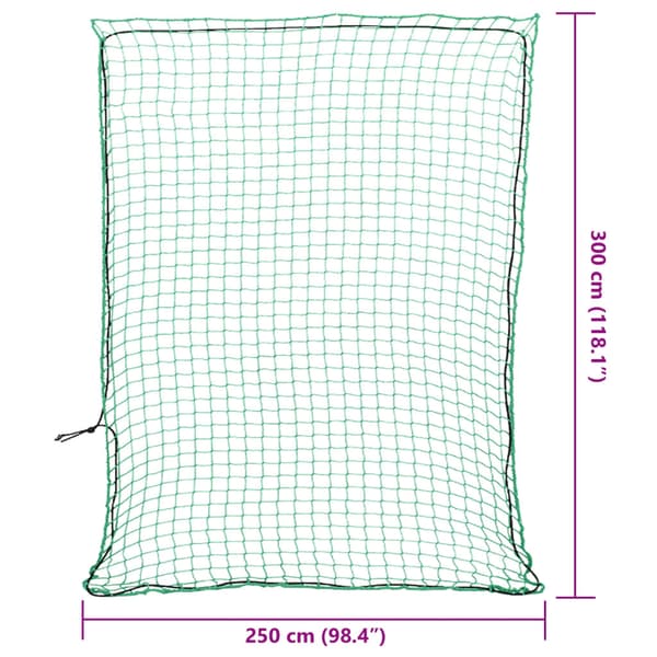 vidaXL Trailernet med elastisk reb grøn 3x2,5 m PP