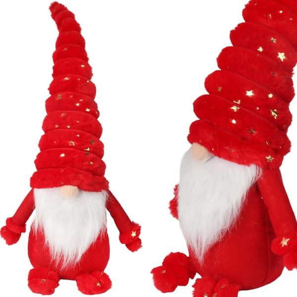 Julgransprydnad med dvärgtomte och present 60 cm