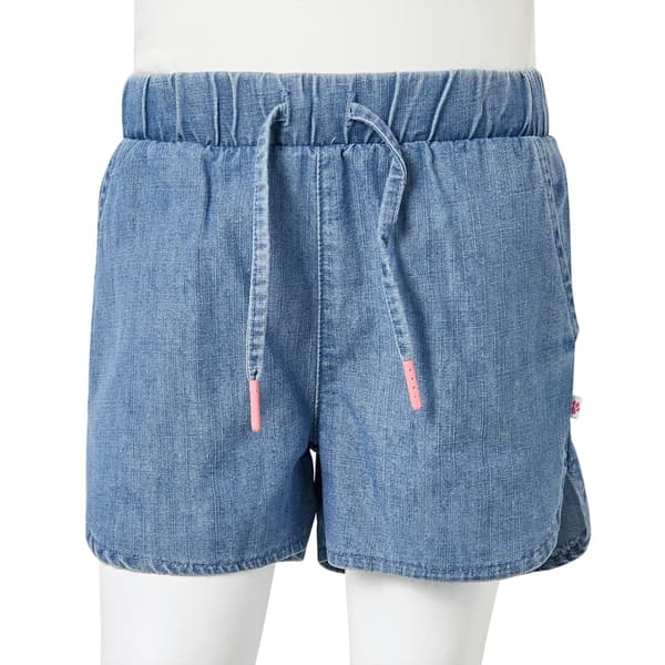 Barnshorts, blå denim, 104