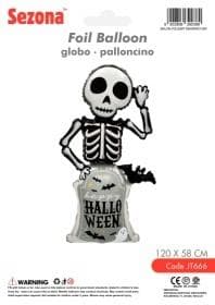 Halloween-luurankoilmapallo 120x58cm