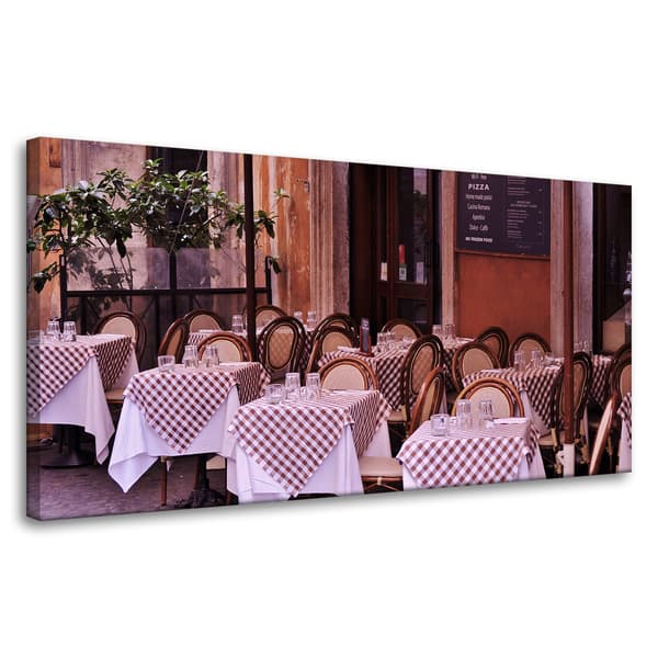 Lærredstryk Restaurant Café 80x40 cm