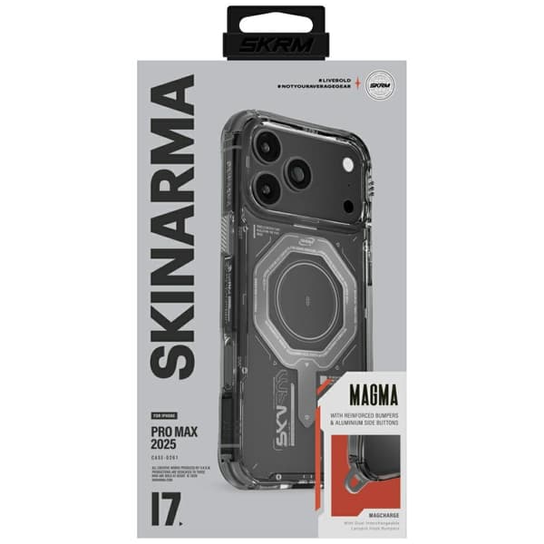 Skinarma Magma-etui til MagSafe til iPhone 17 Pro Max, grafitgrå