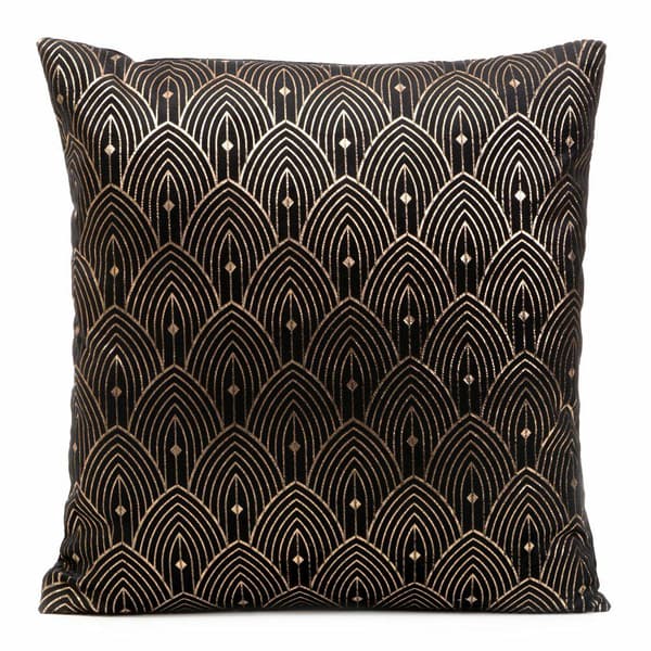 AGNES pudebetræk 40x40 sort art deco