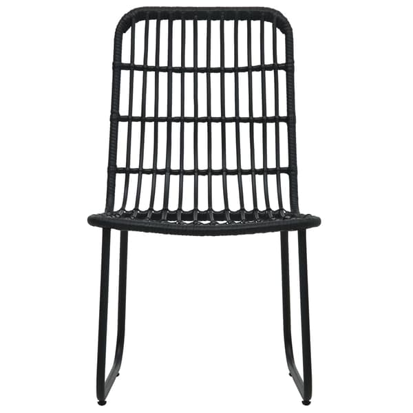 vidaXL havestole, sæt med 2, polyrattan, sort