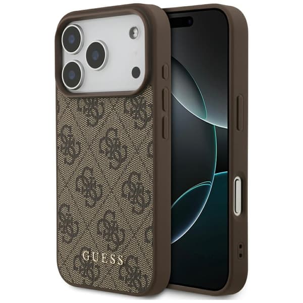 Guess 4G Classic-cover til iPhone 17 Pro, brunt