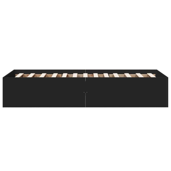 vidaXL sengestel sort 75x190 cm træbaseret materiale