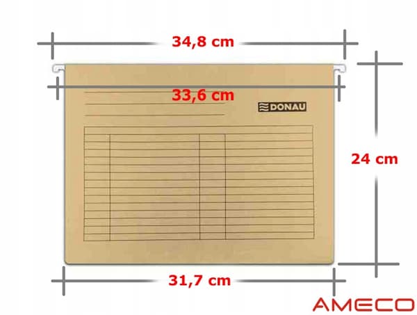 DONAU hængemappe, A4, 230 g/m², brun