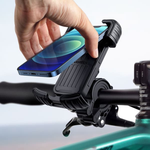 Telefonholder til cykel, motorcykel, styr, universal sort