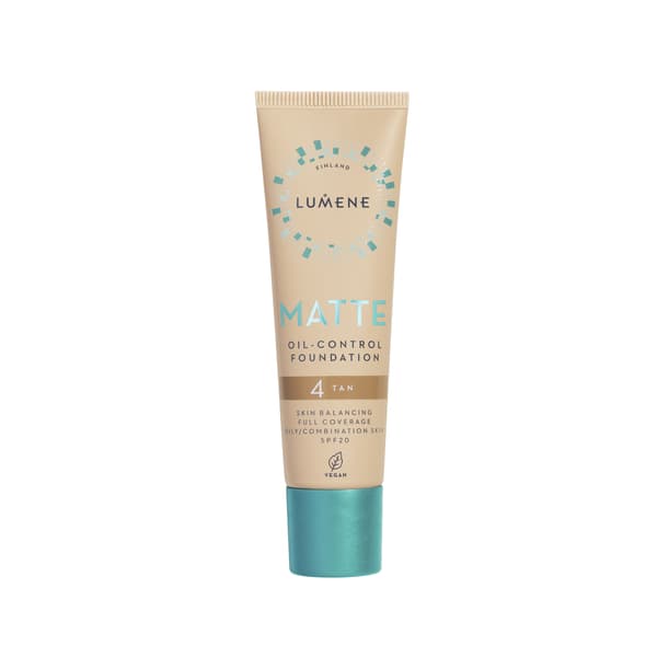 Lumene Matte Oil-Control Mattifying Face Foundation SPF20 - 4 Tan 30ml