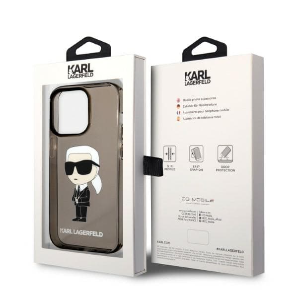 Karl Lagerfeld Ikonik Karl Lagerfeld-etui til iPhone 14 Pro Max, sort
