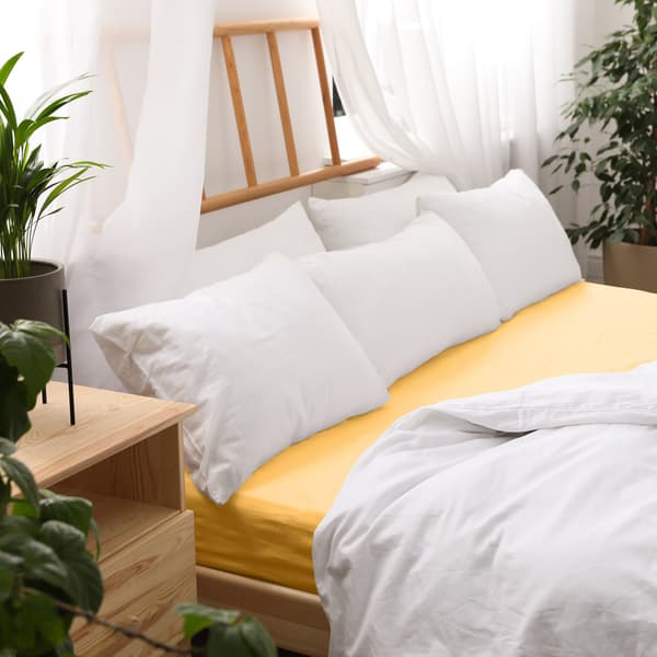 Dra-på-lakan 80x160 elastisk JERSEY 100% BOMULL gul