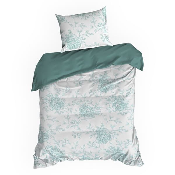 Bäddset SPRING/85 hortensia mint 140x200 cm satin