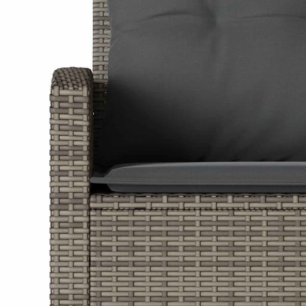 vidaXL L-formad soffa med kuddar grå konstrotting