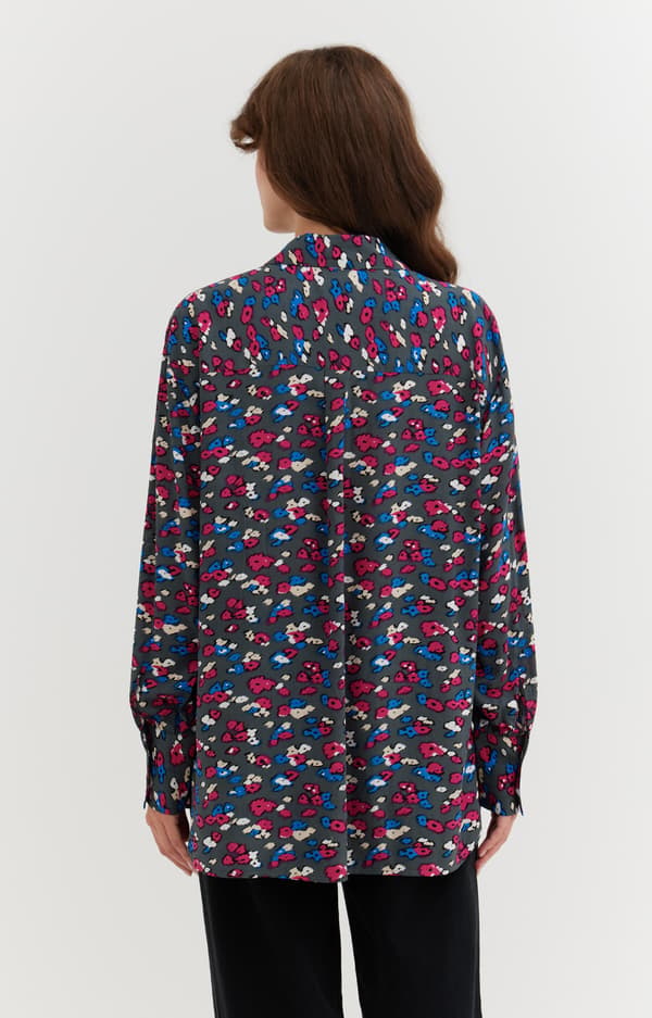 Oversized skjorte med print S