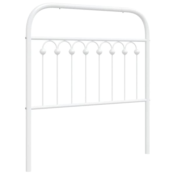 vidaXL metalsengegavl hvid 90 cm