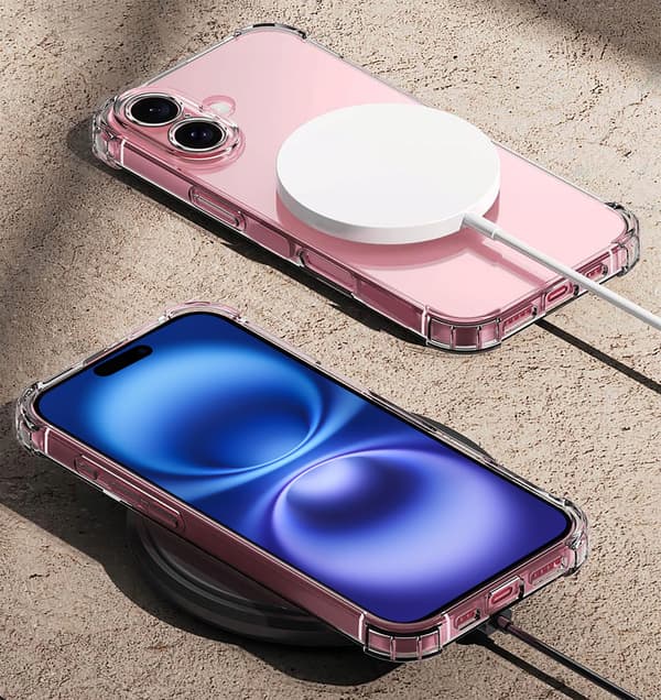 Etui til iPhone 16 Plus STØDMIDDELFRI CLEAR ARMOR + 9H BESKYTTENDE GLAS