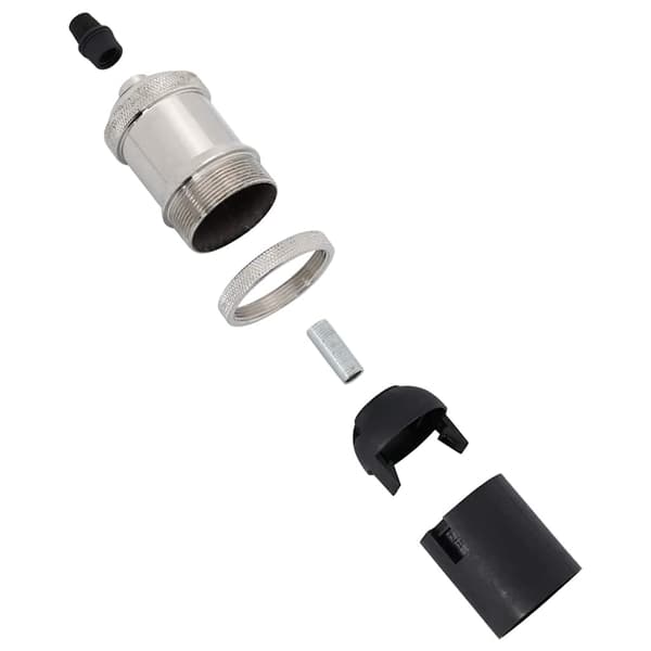 vidaXL Glödlampshållare 2 st satin nickel E27